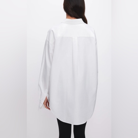 GOOD AMERICAN Cotton Oxford Shirt White 001 Size XL - Picture 5 of 10